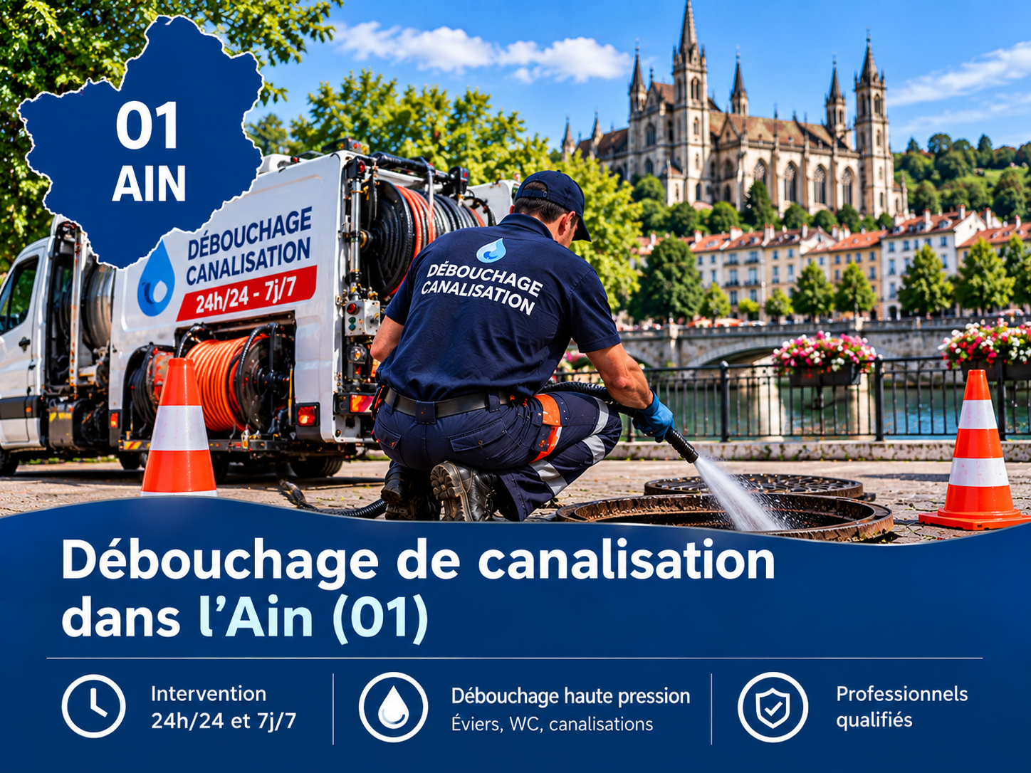 Débouchage de canalisation dans l'Ain 01