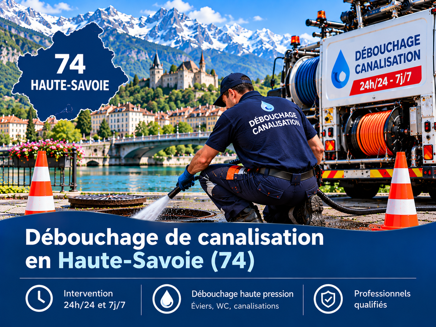 Débouchage de canalisation en urgence en Haute-Savoie (74)