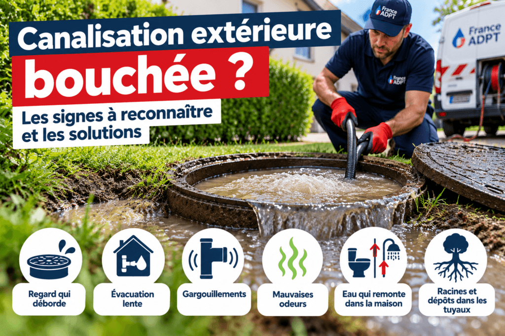 Comment savoir si une canalisation extérieure est bouchée ?