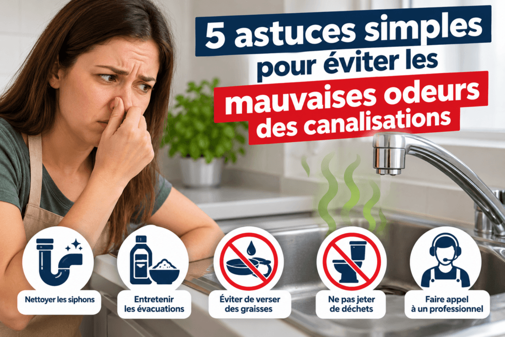 5 astuces simples pour éviter les mauvaises odeurs des canalisations