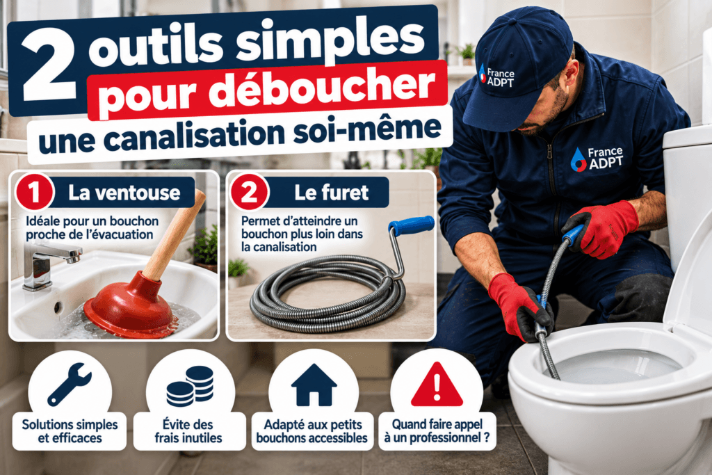 2 outils simples pour déboucher une canalisation soi-même